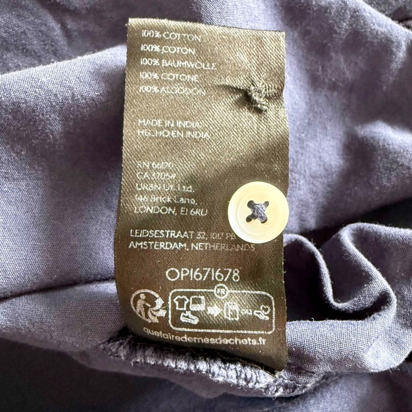 Maeve Anthropologie Bennet Buttondown Oxford Oversized Shirt Women's 1X Navy - Picture 5 of 8